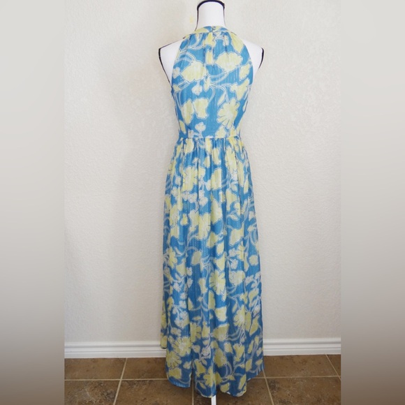 Modcloth Brave New Whirl High Low Halter Floral Maxi Midi Dress Size S - Picture 7 of 9